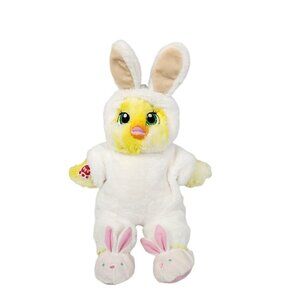 Build-A-Bear Yellow Chick In Bunny Outfit With Bunny Slippers 14" Plush Toy